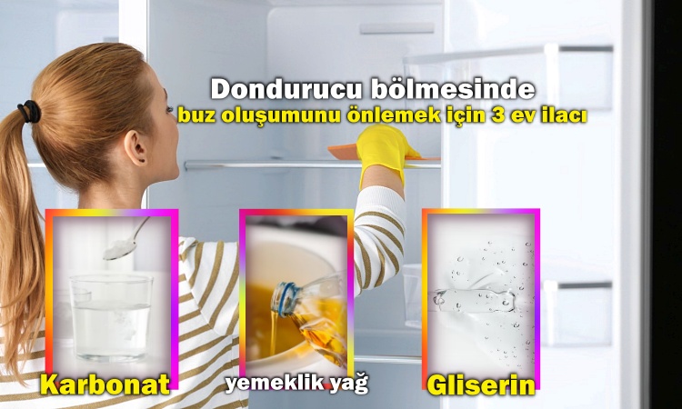 Dondurucu bölmesinde buz oluşumunu önlemek için 3 ev ilacı